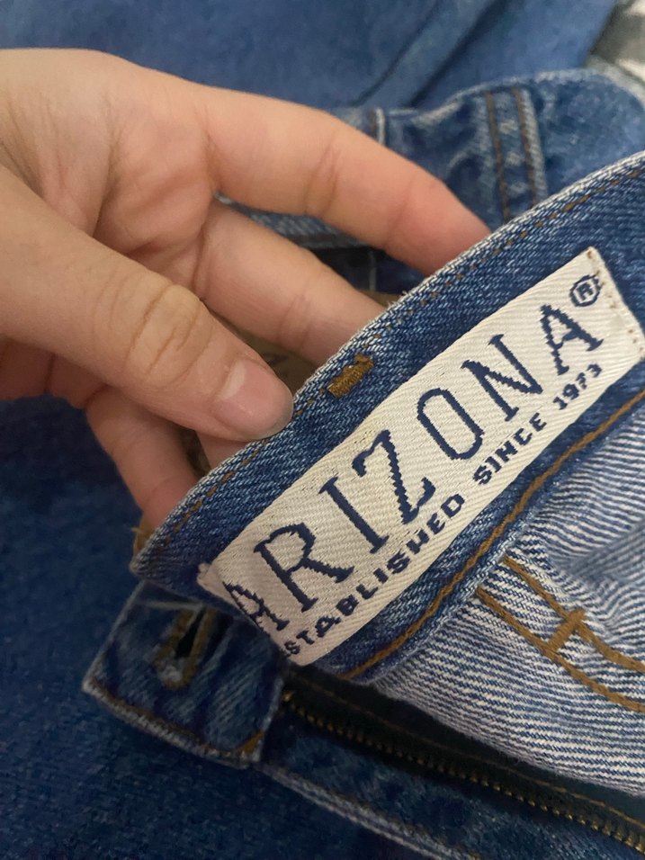 Düğmeli Mavi Bol Kesim Denim Kadın Pantolon - Görsel 3