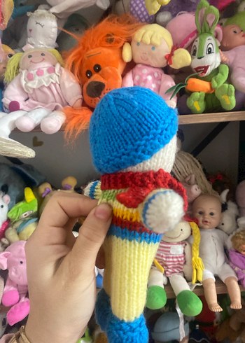 Renkli Örgü El Yapımı Bebek - Görsel 2