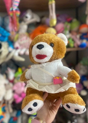 Renkli Kahverengi Peluş Ayıcık - Görsel 2