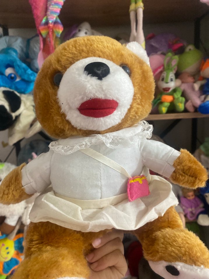 Renkli Kahverengi Peluş Ayıcık - Görsel 3