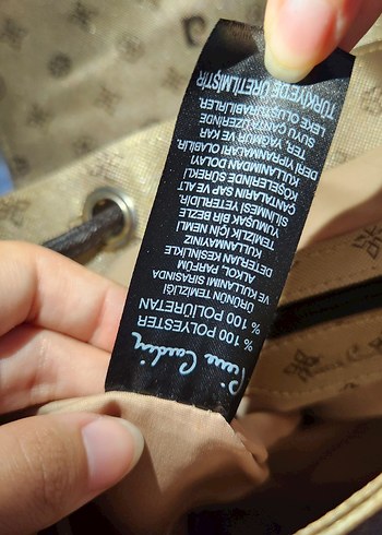  Beden camel Renk Bej Deri Kadın Sırt Çantası Pierre Cardin