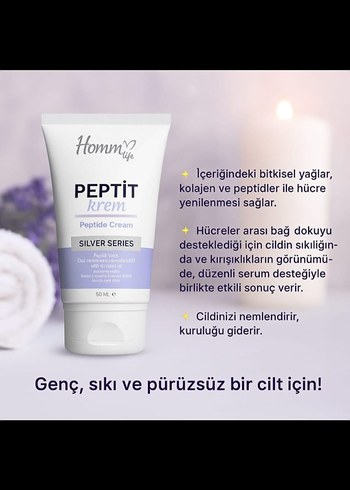 Homm Peptit Serum ve Krem Seti Beige - Görsel 2