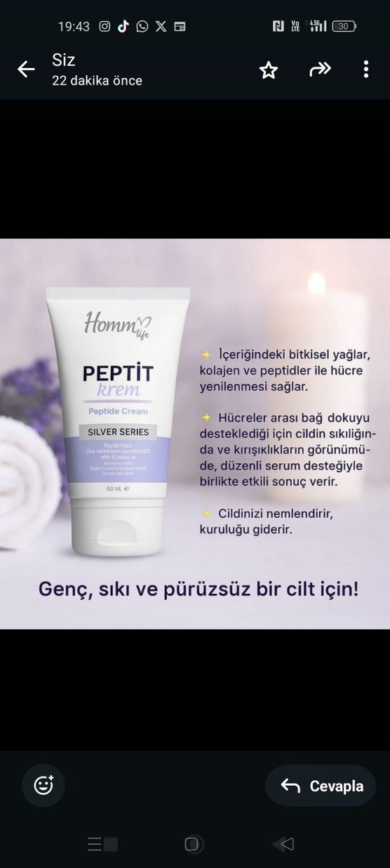 Homm Peptit Serum ve Krem Seti Beige - Görsel 2