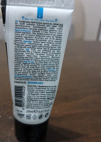 Dr. C.Tuna Aktif Kömür Siyah Maske 20 ml - Görsel 2