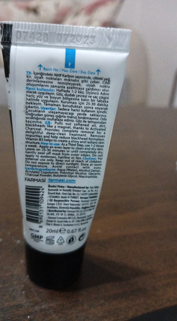 Dr. C.Tuna Aktif Kömür Siyah Maske 20 ml - Görsel 2