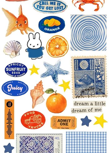 Turuncu sticker set - Görsel 2