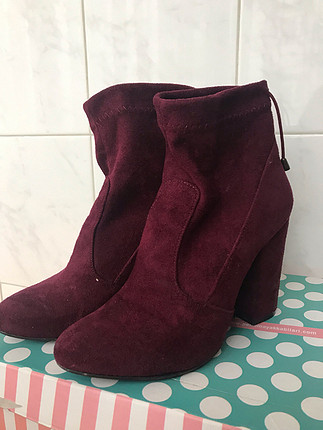 38 Beden Bordo topuklu ayakkabı