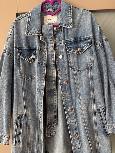 Stradivarius kemerli jean ceket