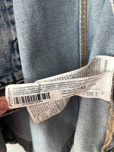 m Beden Stradivarius kemerli jean ceket