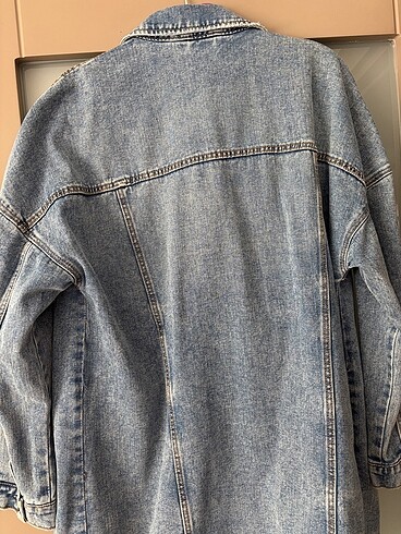 m Beden mavi Renk Stradivarius kemerli jean ceket