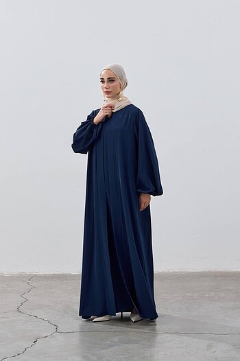diğer Beden lacivert Renk Abaya