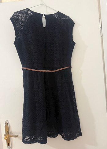 LC Waikiki Siyah Triko Midi Elbise