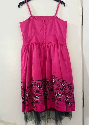 LC Waikiki Pembe Straplez Midi Abiye Elbise