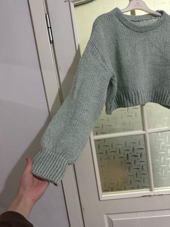 Yeşil Örgü Kadın kazak - Görsel 3