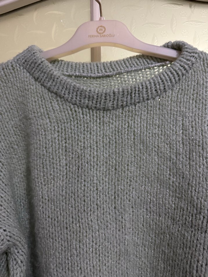 Yeşil Örgü Kadın kazak - Görsel 2