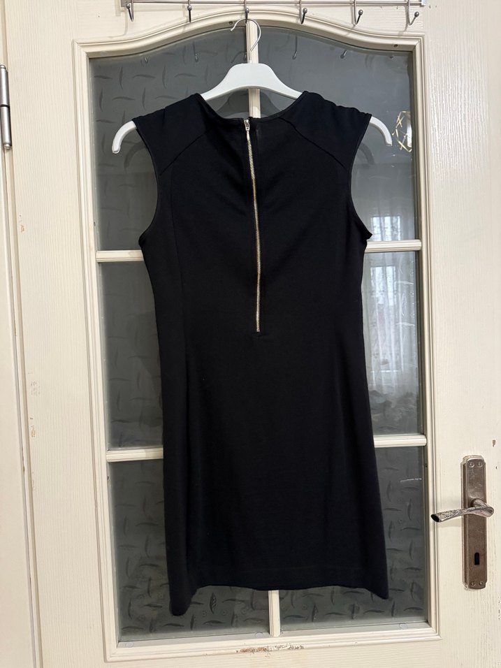 Siyah Drapeli Kadın Elbise - Görsel 2