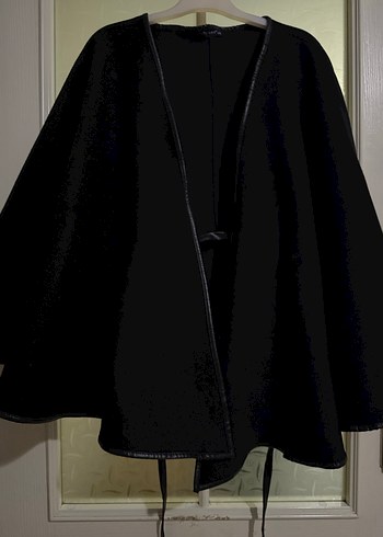 Drapeli Siyah Midi Panço - Görsel 4