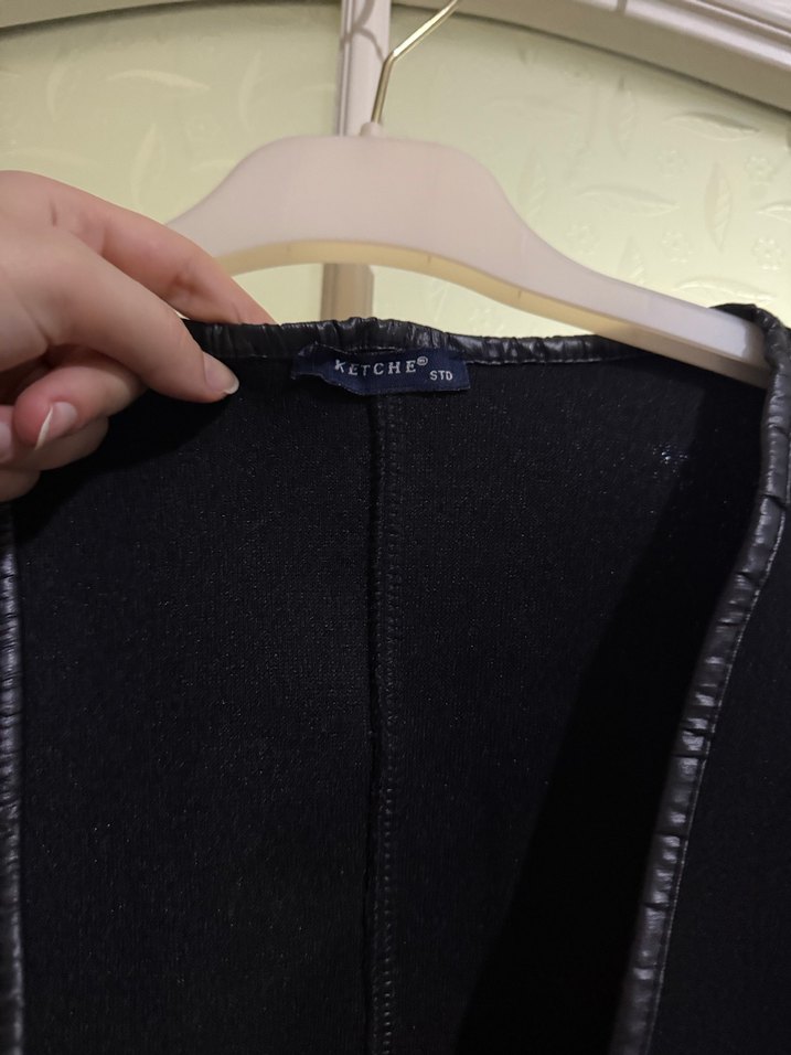 Drapeli Siyah Midi Panço - Görsel 3