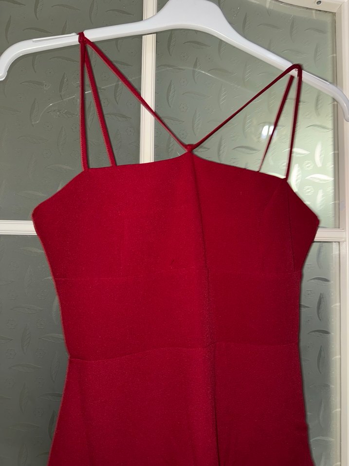 Bordo Drapeli Straplez Uzun Kadın Abiye Elbise - Görsel 2