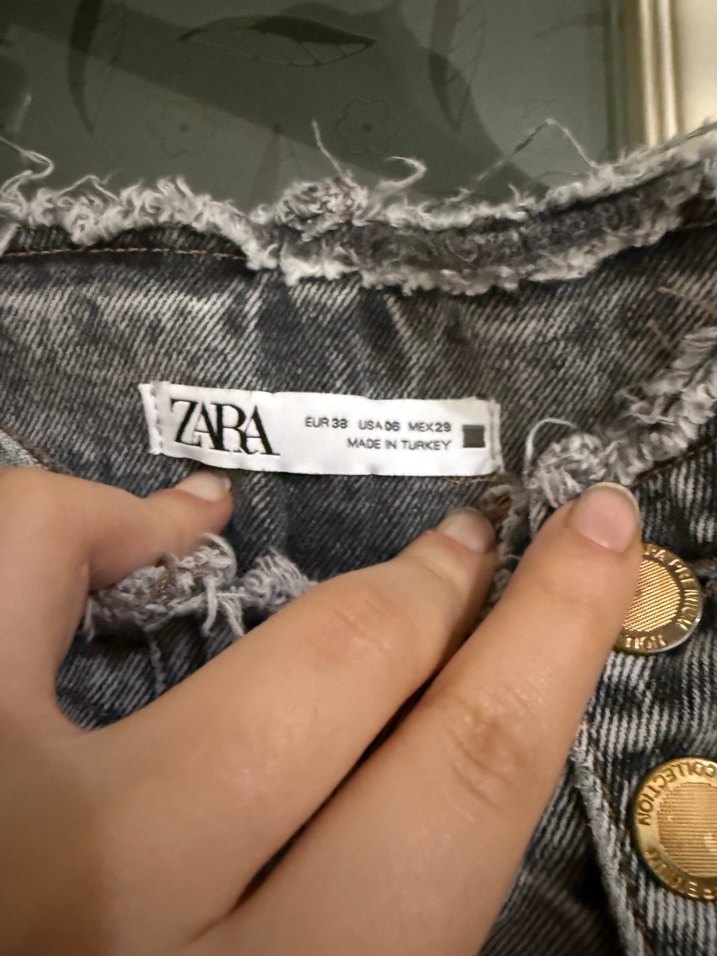 Gri Batik Desenli Bol Kesim Kadın Jean - Görsel 3