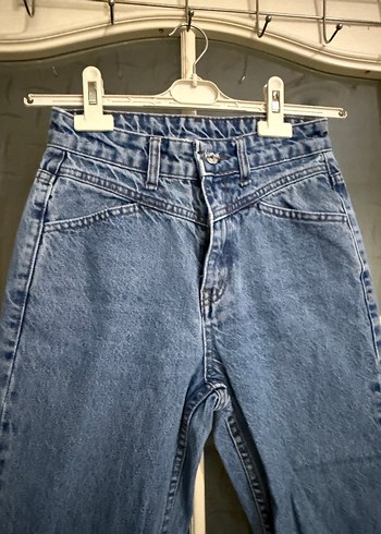 Kadın Mavi Bol Kesim Kot Pantolon - Görsel 2