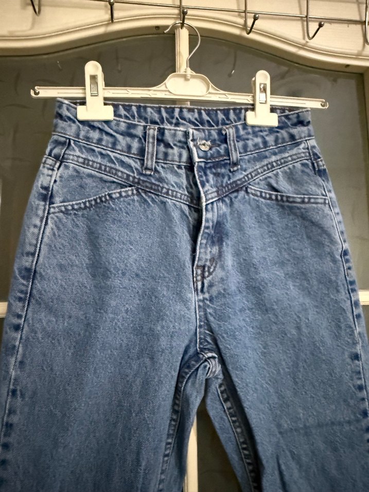 Kadın Mavi Bol Kesim Kot Pantolon - Görsel 2