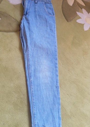 Mavi Bol Kesim Kadın Denim Pantolon - Görsel 3