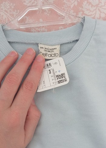 Mavi Kız Sweatshirt Fırfırlı Alt Uç - Görsel 3