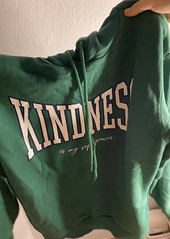 Yeşil Baskılı Kadın Sweatshirt