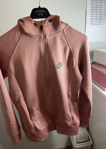 Pembe Fermuarlı Kadın Spor Ceket