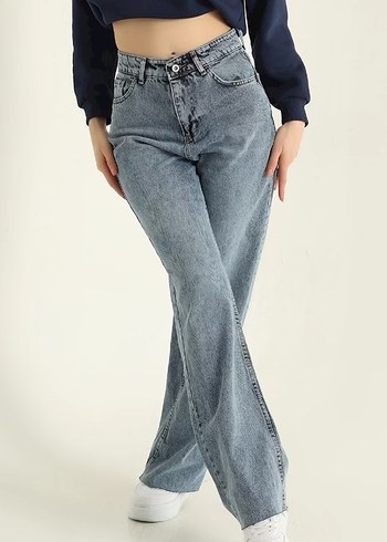 4moms Gri Tie-Dye Salaş Kesim Kadın Denim Pantolon