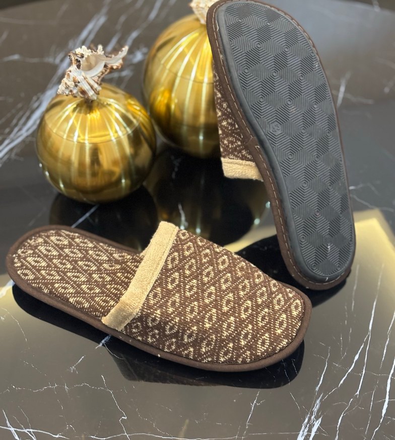 Kahverengi Örgü Erkek Ev Terliği - Görsel 4