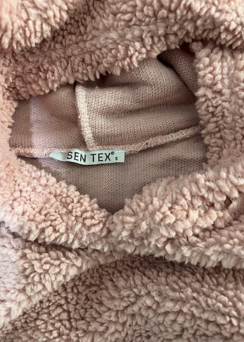 Armalife Pembe Peluş Kapüşonlu Bayan Sweatshirt