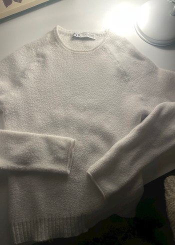 Beyaz Kadın Yumuşak Kazak - Görsel 3