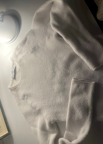 Beyaz Kadın Yumuşak Kazak - Görsel 4