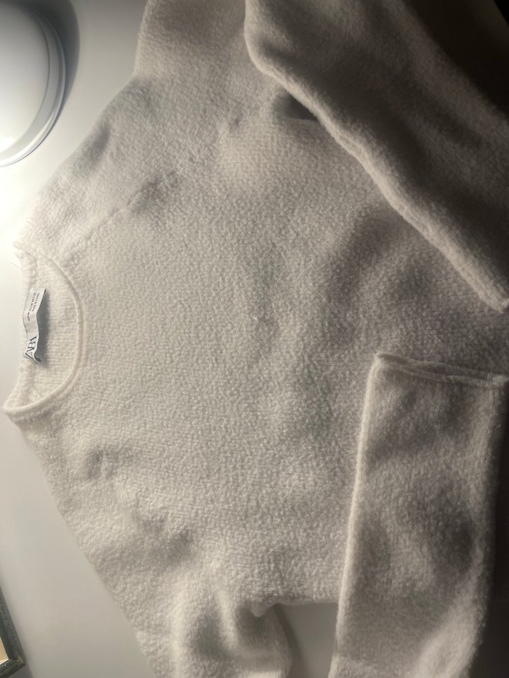 Beyaz Kadın Yumuşak Kazak - Görsel 5