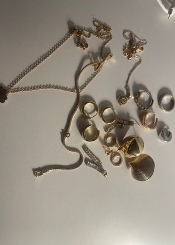 Altın Renk Zincir Detaylı Kadın Takı Seti - Görsel 3