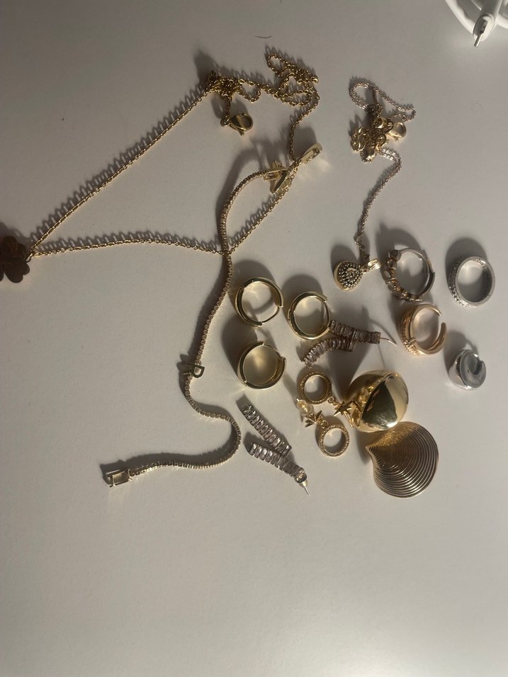 Altın Renk Zincir Detaylı Kadın Takı Seti - Görsel 2