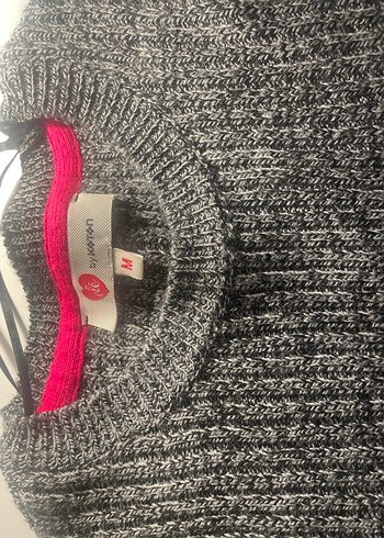 Gri Kadın Triko Yün Kazak - Görsel 2