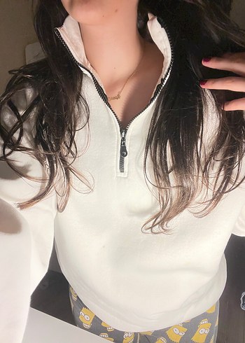 m Beden beyaz Renk Beyaz Sweatshirt