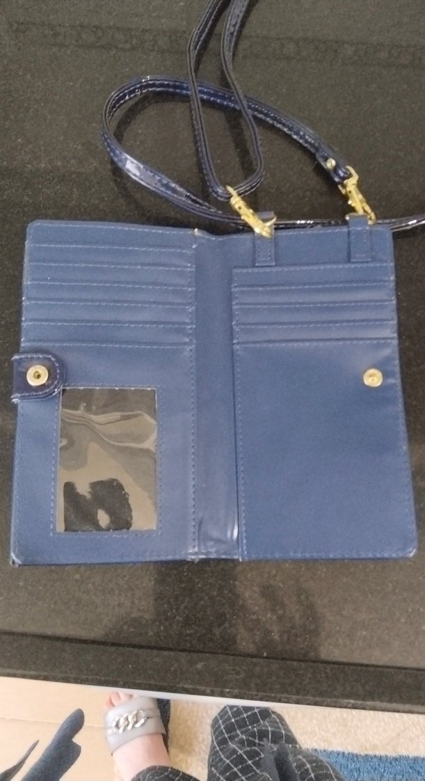 Kadın Lacivert Deri Çapraz Çanta - Görsel 3