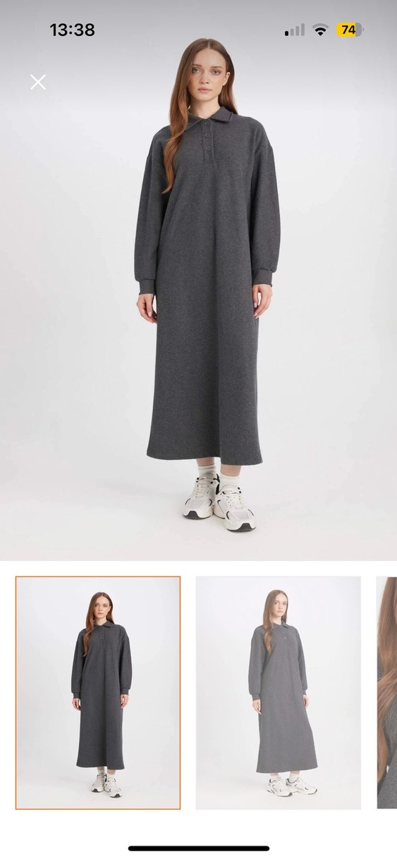 Defacto kadın modest triko elbise - Görsel 2