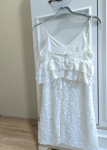 Bohem Midi Mini Gelinlik Beyaz - Görsel 3