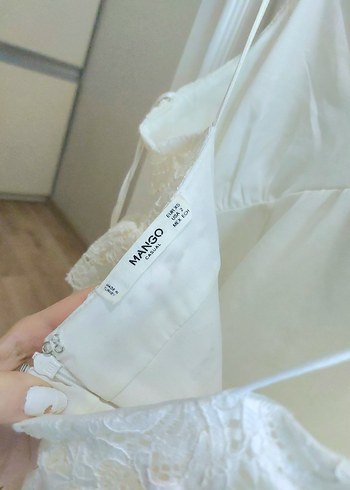 Bohem Midi Mini Gelinlik Beyaz - Görsel 2