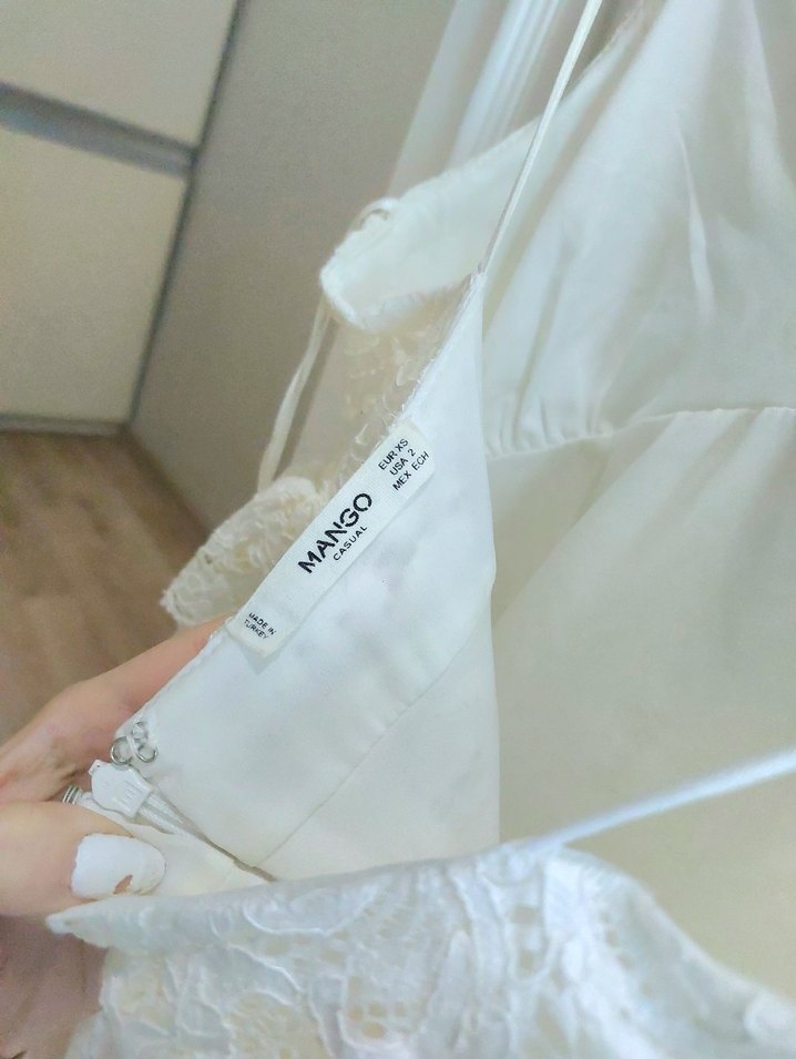 Bohem Midi Mini Gelinlik Beyaz - Görsel 2