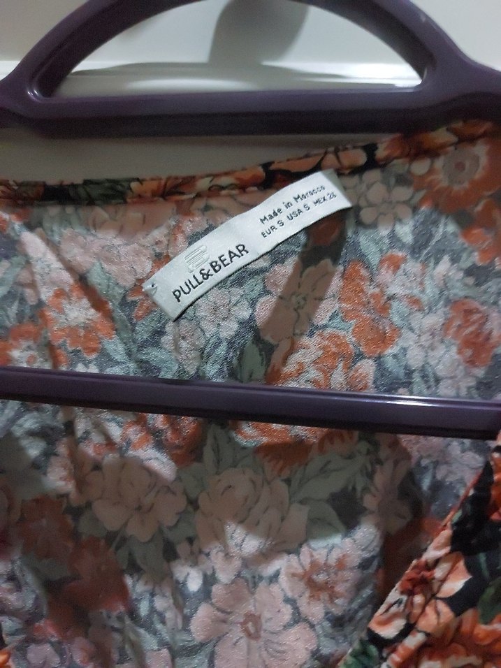 Bohem Çiçek Desenli V Yakalı Gömlek - Görsel 2