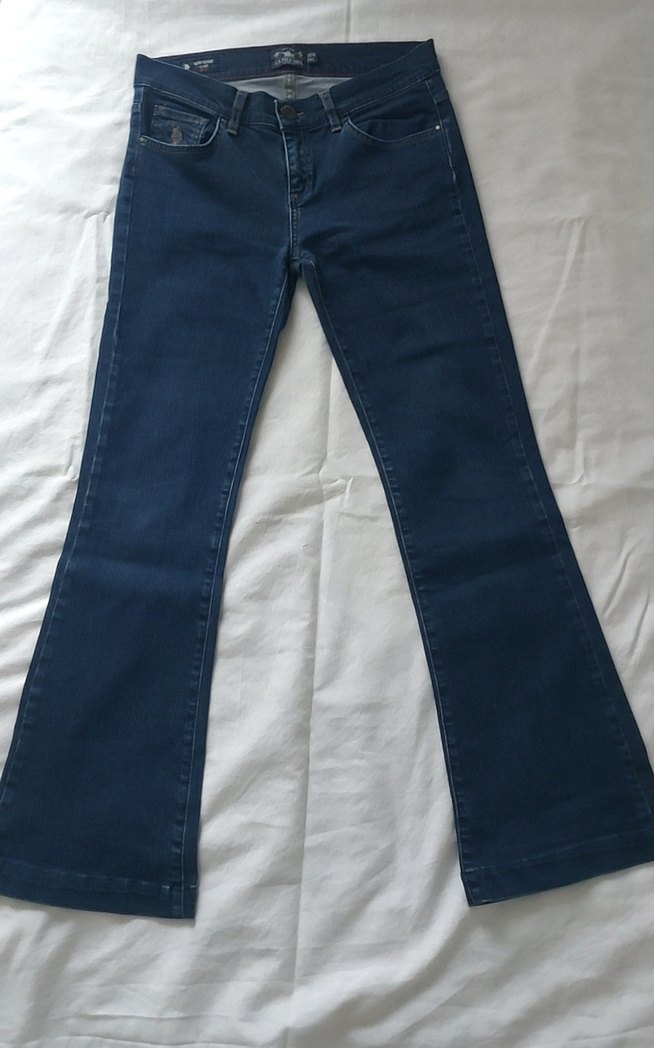 Düşük Bel Düğmeli Lacivert Kadın Midi Kot Pantolon - Görsel 3