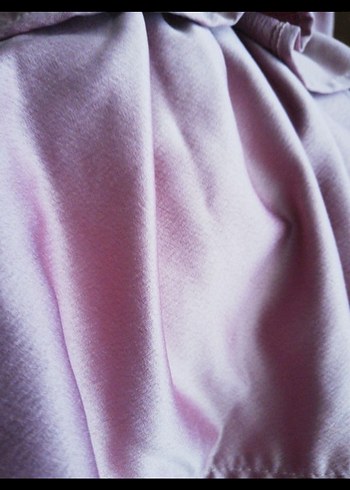 Pembe Renk Kat Kat Volanlı Midi Elbise - Görsel 5