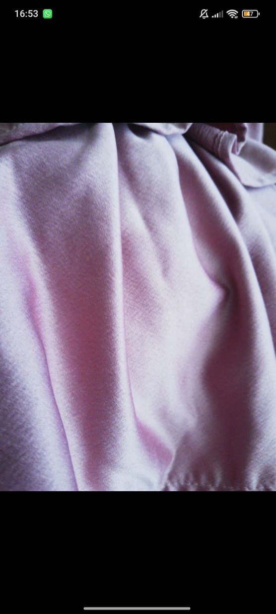 Pembe Renk Kat Kat Volanlı Midi Elbise - Görsel 5