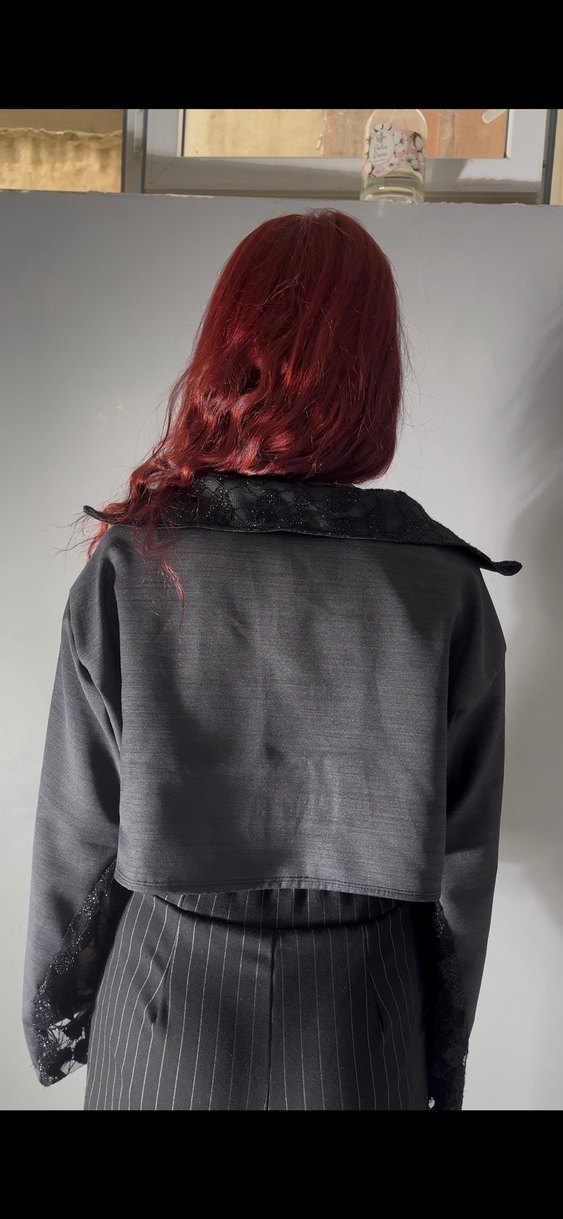 Siyah özel tasarım ceket - Görsel 4